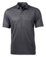 Colorado Rockies Cutter & Buck Pike Banner Print Stretch Mens Polo Black Mannequin