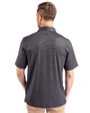 Cincinnati Reds Cutter & Buck Pike Banner Print Stretch Mens Polo Black Back