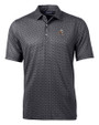 Cleveland Browns Historic Cutter & Buck Pike Banner Print Stretch Mens Polo Black Mannequin