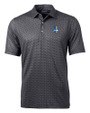 Detroit Lions Historic Cutter & Buck Pike Banner Print Stretch Mens Polo Black Mannequin