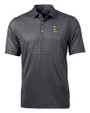 Green Bay Packers Historic Cutter & Buck Pike Banner Print Stretch Mens Polo Black Mannequin