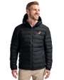 Arkansas Razorbacks College Vault Cutter & Buck Mission Ridge Repreve® Eco Insulated Mens Puffer Jacket Black Front