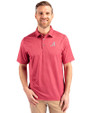 Alabama Crimson Tide Cutter & Buck Pike Banner Print Stretch Mens Polo Cardinal Red Front