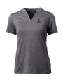 Alabama Crimson Tide College Vault Cutter & Buck Forge Eco Heathered Stretch Womens Blade Top Charcoal Heather Mannequin