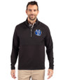 Air Force Falcons College Vault Cutter & Buck Adapt Eco Knit Hybrid Recycled Mens Quarter Zip Black Front
