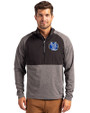 Air Force Falcons College Vault Cutter & Buck Adapt Eco Knit Hybrid Recycled Mens Quarter Zip Black Heather/Black Front