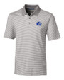 Air Force Falcons College Vault Cutter & Buck Forge Tonal Stripe Stretch Mens Big and Tall Polo Polished Medium Gray Mannequin