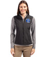 Air Force Falcons College Vault Cutter & Buck Stealth Hybrid Quilted Womens Full Zip Windbreaker Jacket Black Front