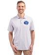 Air Force Falcons College Vault Cutter & Buck Virtue Eco Pique Botanical Print Recycled Mens Polo Polished Medium Gray Front
