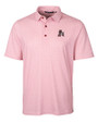 Arkansas Razorbacks College Vault Cutter & Buck Pike Double Dot Print Stretch Mens Polo Cardinal Red Mannequin