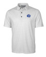 Air Force Falcons College Vault Cutter & Buck Pike Double Dot Print Stretch Mens Polo Charcoal Mannequin