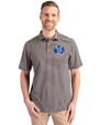 Air Force Falcons College Vault Cutter & Buck Virtue Eco Pique Stripe Recycled Mens Polo Black Front