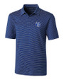 Air Force Falcons College Vault Cutter & Buck Forge Pencil Stripe Stretch Mens Polo Tour Blue Mannequin