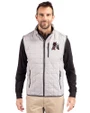 Arkansas Razorbacks College Vault Cutter & Buck Rainier PrimaLoft® Mens Big and Tall Eco Insulated Full Zip Puffer Vest Polished Medium Gray Front
