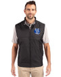 Air Force Falcons College Vault Cutter & Buck Stealth Hybrid Quilted Mens Windbreaker Vest Black Front