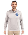 Air Force Falcons College Vault Cutter & Buck Stealth Heathered Quarter Zip Mens Pullover Polished Medium Gray Front