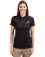 Arkansas Razorbacks College Vault Cutter & Buck Advantage Eco Tri-Blend Pique Womens Polo Black Front
