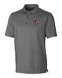 Arkansas Razorbacks College Vault Cutter & Buck Forge Heathered Stretch Mens Polo Charcoal Heather Mannequin