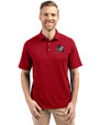 Arkansas Razorbacks College Vault Cutter & Buck Virtue Eco Pique Recycled Mens Polo Cardinal Red Front
