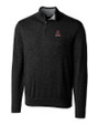Alabama Crimson Tide College Vault Cutter & Buck Lakemont Tri-Blend Mens Big and Tall Quarter Zip Pullover Sweater Black Mannequin