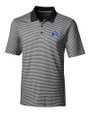 Air Force Falcons College Vault Cutter & Buck Forge Tonal Stripe Stretch Mens Polo Black Mannequin