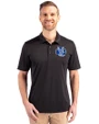 Air Force Falcons College Vault Cutter & Buck Prospect Eco Textured Stretch Recycled Mens Big & Tall Polo Black Front
