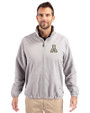 Appalachian State Mountaineers Cutter & Buck Charter Eco Knit Recycled Big & Tall Full-Zip Jacket Polished Medium Gray Front