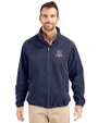 Arizona Wildcats Cutter & Buck Charter Eco Recycled Mens Full-Zip Jacket Navy Blue Front