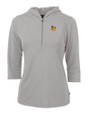 Baylor Sailor Bear College Vault Cutter & Buck Virtue Eco Pique Recycled Half Zip Pullover Womens Hoodie Polished Medium Gray Mannequin