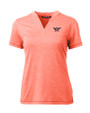 Auburn Tigers College Vault Cutter & Buck Forge Eco Heathered Stretch Womens Blade Top College Orange Heather Mannequin