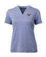 Auburn Tigers College Vault Cutter & Buck Forge Eco Heathered Stretch Womens Blade Top Indigo Heather Mannequin
