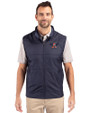 Auburn Tigers College Vault Cutter & Buck Stealth Hybrid Quilted Mens Windbreaker Vest Liberty Navy Front