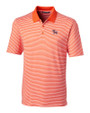 Clemson Tigers College Vault Cutter & Buck Forge Tonal Stripe Stretch Mens Polo College Orange Mannequin