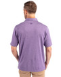 Clemson Tigers College Vault Cutter & Buck Forge Heathered Stretch Mens Polo College Purple Heather Back