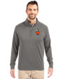 UCF Knights College Vault Cutter & Buck Adapt Eco Knit Stretch Recycled Mens Quarter Zip Pullover Elemental Grey Front
