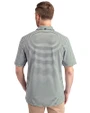 Baylor Sailor Bear College Vault Cutter & Buck Virtue Eco Pique Stripe Recycled Mens Polo Hunter Green Back