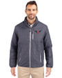 Auburn Tigers College Vault Cutter & Buck Rainier PrimaLoft® Mens Eco Insulated Full Zip Puffer Jacket Anthracite Melange Front