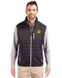 Baylor Sailor Bear College Vault Cutter & Buck Rainier PrimaLoft® Mens Eco Insulated Full Zip Puffer Vest Black Front