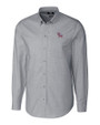 Clemson Tigers College Vault Cutter & Buck Stretch Oxford Mens Long Sleeve Dress Shirt Charcoal Mannequin
