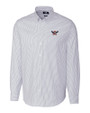 Auburn Tigers College Vault Cutter & Buck Stretch Oxford Stripe Mens Long Sleeve Dress Shirt Light Blue Mannequin