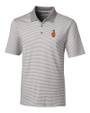 UCF Knights College Vault Cutter & Buck Forge Tonal Stripe Stretch Mens Big and Tall Polo Polished Medium Gray Mannequin