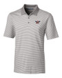Auburn Tigers College Vault Cutter & Buck Forge Tonal Stripe Stretch Mens Big and Tall Polo Polished Medium Gray Mannequin