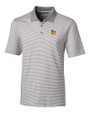 Baylor Sailor Bear College Vault Cutter & Buck Forge Tonal Stripe Stretch Mens Big and Tall Polo Polished Medium Gray Mannequin