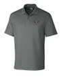 Auburn Tigers College Vault Cutter & Buck CB Drytec Genre Textured Solid Mens Big and Tall Polo Elemental Grey Mannequin