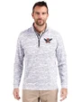 Auburn Tigers College Vault Cutter & Buck Traverse Stretch Eco Camo Print Quarter Zip Mens Big and Tall Pullover Charcoal Front