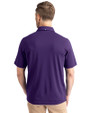 Clemson Tigers College Vault Cutter & Buck Virtue Eco Pique Recycled Mens Big and Tall Polo College Purple Back