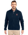Auburn Tigers College Vault Cutter & Buck Cascade Eco Sherpa Mens Big & Tall Fleece Jacket Navy Blue Front