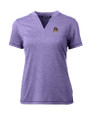 East Carolina Pirates Cutter & Buck Forge Eco Heathered Stretch Womens Blade Top College Purple Heather Mannequin