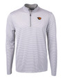 Oregon State Beavers Cutter & Buck Virtue Eco Pique Micro Stripe Recycled Mens Big & Tall Quarter Zip POLWH_MANN_HG 1