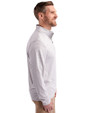 Ohio State Buckeyes- Cutter & Buck Virtue Eco Pique Micro Stripe Recycled Mens Big & Tall Quarter Zip Polished/White Side